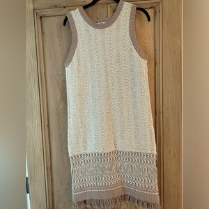 Etcetera Cream and Tan Knit Texture